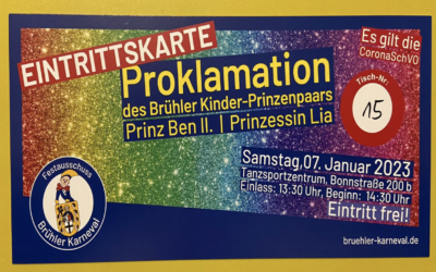 Proklamation Brühler Kinder-Prinzenpaar – Fidele Pänz sind dabei